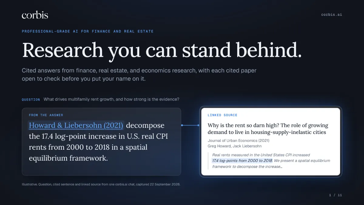 Corbis: Research You Can Stand Behind title slide