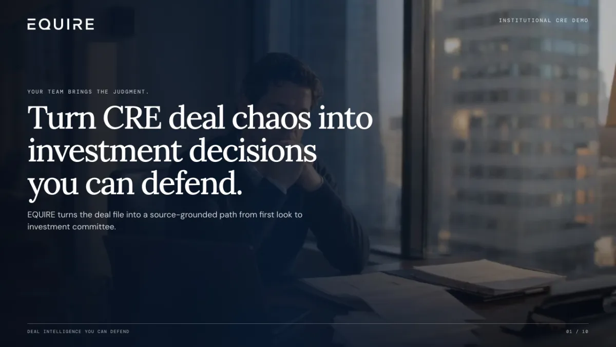 EQUIRE: Investment Decisions You Can Defend title slide