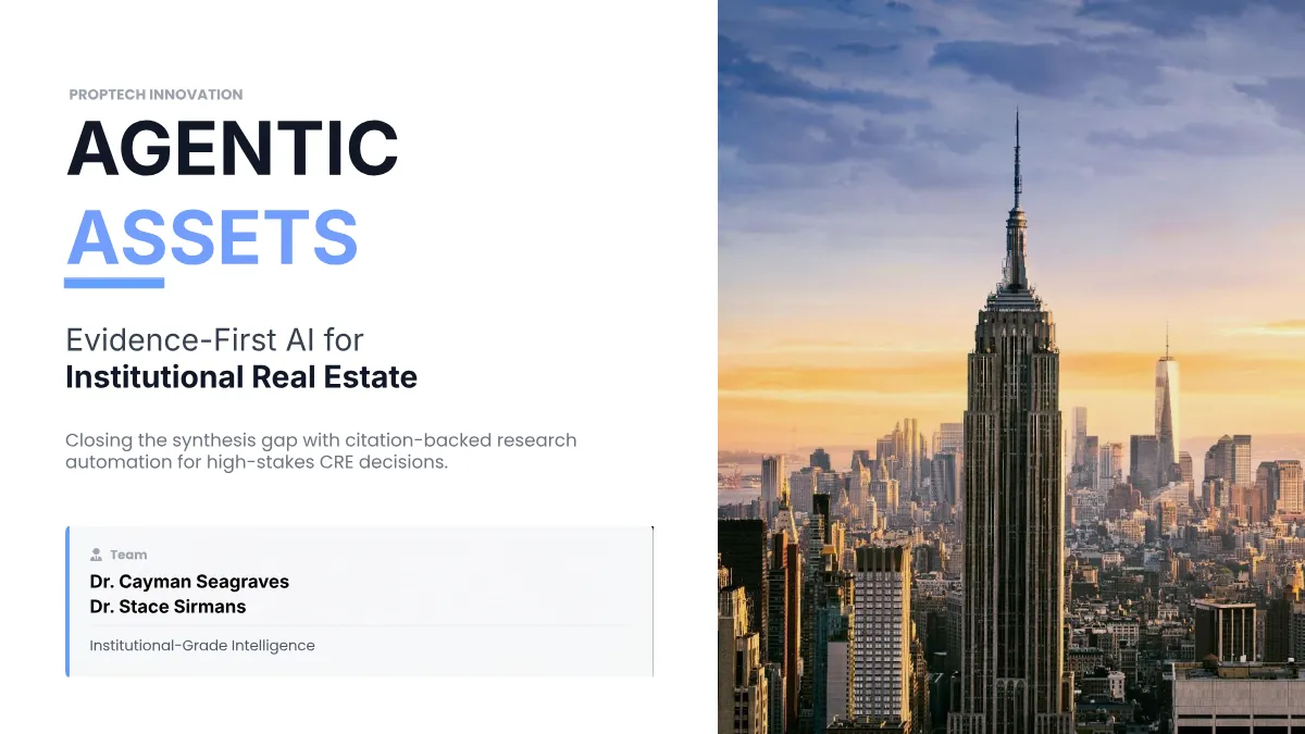 Evidence-First AI for Institutional Real Estate title slide